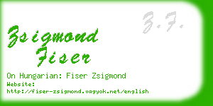 zsigmond fiser business card